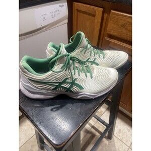 ASICS Court FF 3 Novak Men’s Tennis Shoes White/Green Wimbledon US 11.5